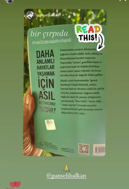Bir okurun Yeşil Mavi Hayat karesi